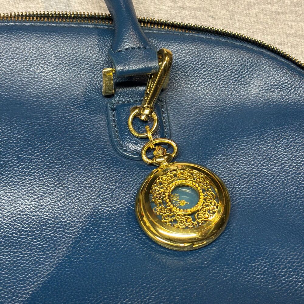 Joy & Iman Blue Joy & Iman Leather Satchel - Picture 11 of 11